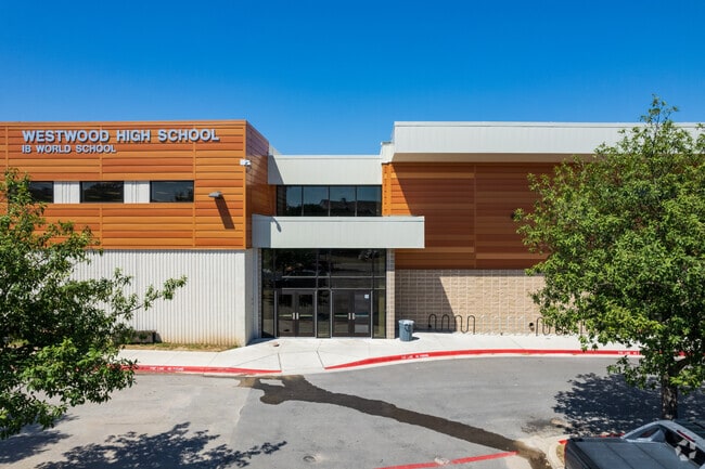 Westwood High School, Austin, serves grades 9-12, with diverse programs.