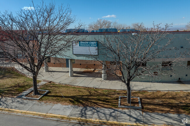 Front entrance at Double Eagle Elementary School.