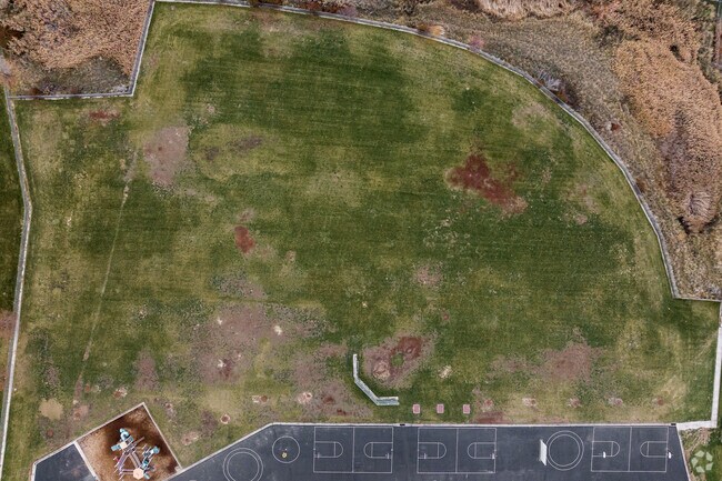 Creekside Elementary School in West Kaysville has a many lawns and play areas.
