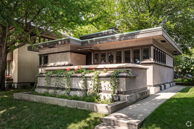 Be sure to check out the beautiful Frank Lloyd Wright homes on Burnham St. near Clarke Square.