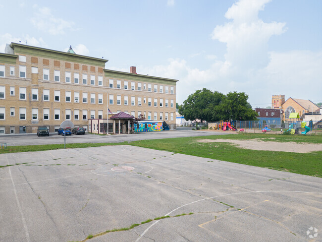 Lincoln Elementary School is a large campus that keeps education at its center in Schenectady.