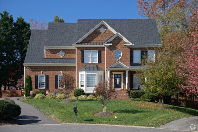 Spacious traditional styled homes make up the Twin Hickory neighborhood.