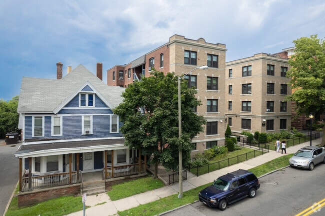Apartments and houses coexists near each other in Six Corners.