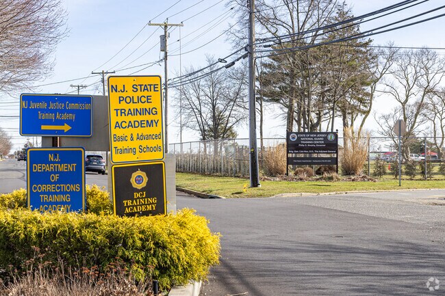 The NJ State Police Training Academy & the National Guard Training Center are in Sea Girt.