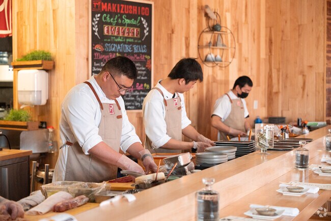 Makizushico is located at the northwest corner of Columbine Valley and serves fresh sushi daily.