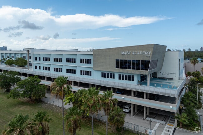 The east side of the Mast Academy building.