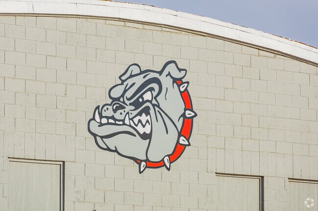 Close up shot of a cute symbol in Meeker High School.