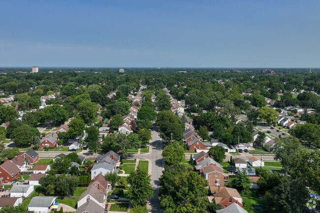 The Southwest Outer Drive neighborhood is covered in lush trees.