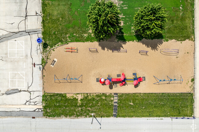 Stuart Elementary's playground and outdoor space is right across the street from the school.
