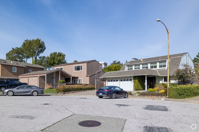 These two-story homes in Millbrae Meadows offer spacious layouts and charming curb appeal.