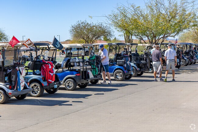 Residents at Copper Canyon get around the community by golf carts.