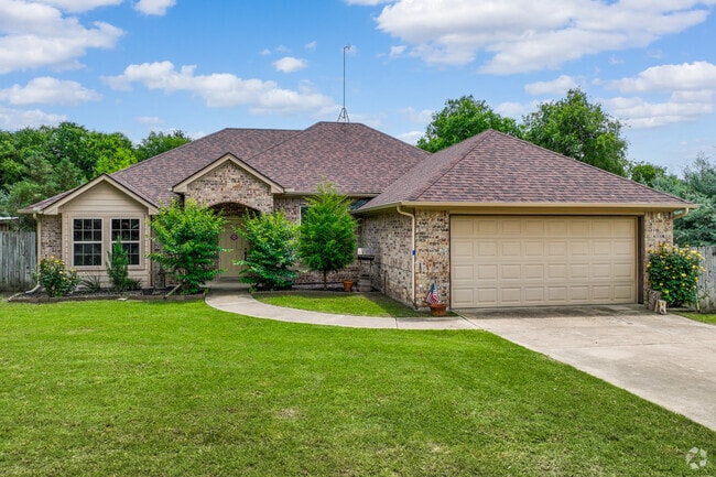 Traditional brick homes are located toward central Aledo.