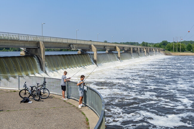 Locals and visitors to Pinebrook Village can enjoy fishing along the Mississippi Gateway Dam.