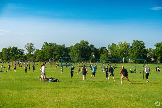 Washington Park has a huge open green space in the middle, which is often used for volleyball.