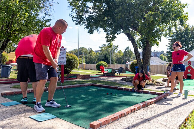 Tiny Town Golf brings friends and coworkers from Beverly Hills together for afternoon games.