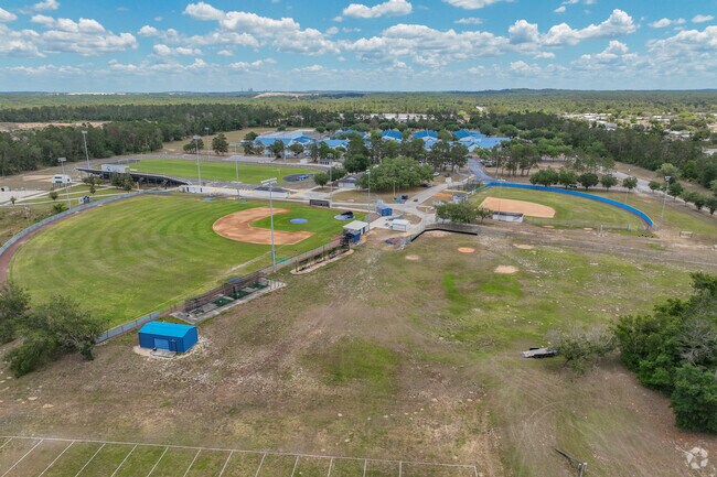Baseball fields can be found behind Endeavor Academy.