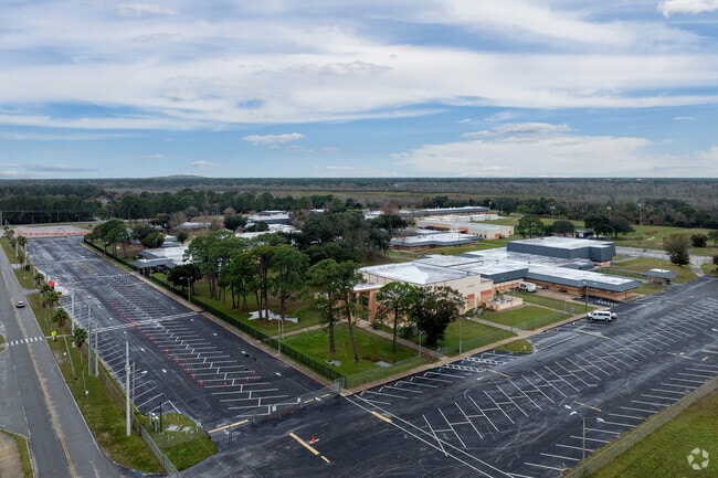 Cocoa High School contains 18 seperate buildings housing grades 9-12.