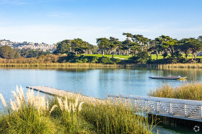 Lake Merced offers access to boating and fishing just minutes from Oceanview.