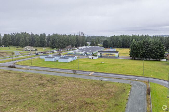 Aerial perspective of Centennial Elementary School.