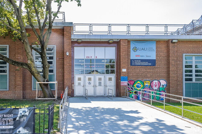 The entrance to P.S. 18 John G. Whittier in West Brighton.