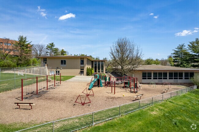 Hoover Elementary School has a fenced-in playground.