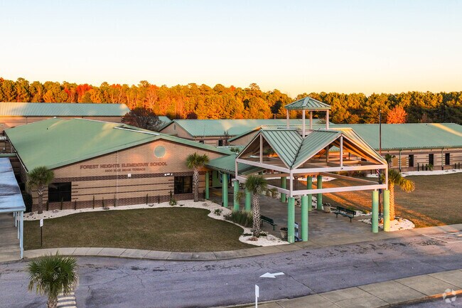 Forest Heights Elementary School in Columbia is brightly and freshly painted.