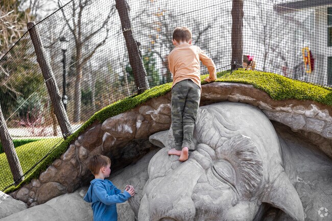The play area at Botanica Gardens offers fun for kids near Stanley/Aley.