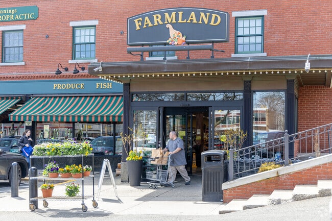Farmland is a local grocery store close by to residents in the East Side neighborhood of Wakefield, MA.