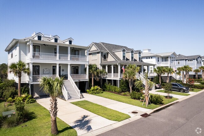 Explore unique styles of elevated homes at Oyster Point in Mount Pleasant.