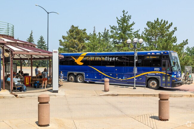 The Flatiron Flyer provides fast and reliable service between South Boulder and Denver.