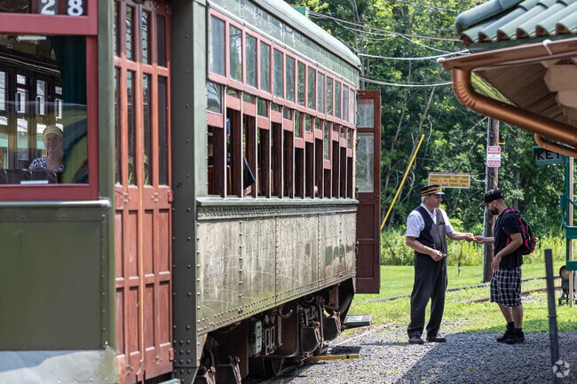 Take a ride through the woods of East Windsor at the Connecticut Trolley Museum.