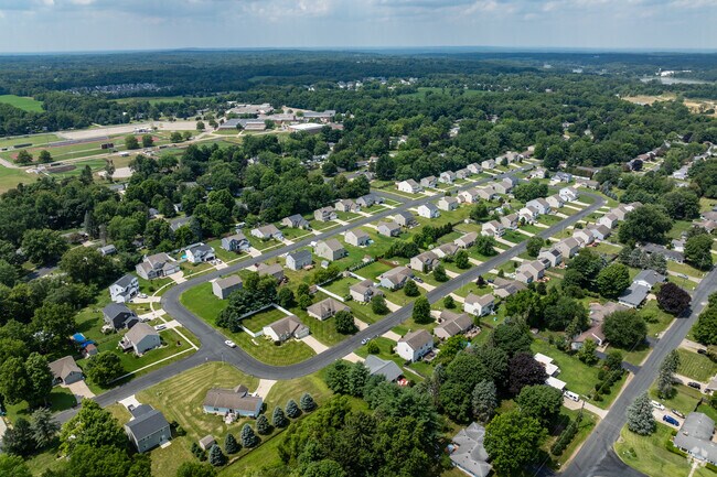 A newer neighborhood in Westwood has more recently built homes.