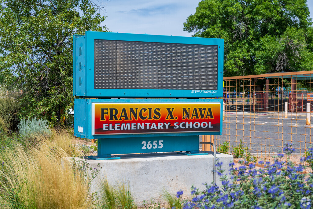 Francis X. Nava Elementary School sign.