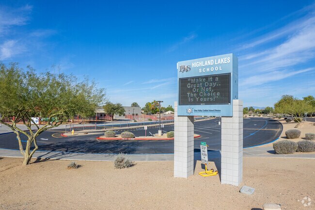 The monument sign greets you at Apache Elementary School in Glendale.