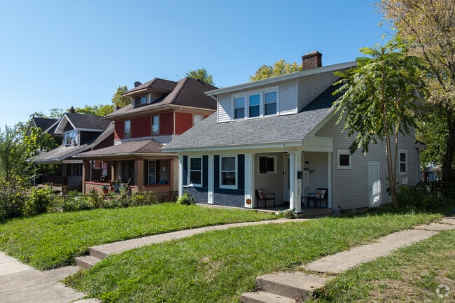 In Southern Dayton View, concrete steps lead up to each home's front door.