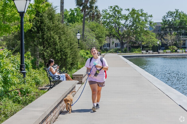 Radcliffeborough locals love to walk their dogs on the beautiful pathways at Colonial Lake.