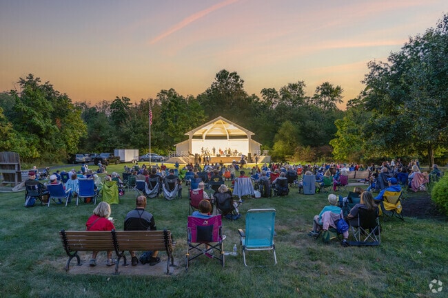 Locals congregate at Parkside Place Park for the Fall Concerts in the Park.