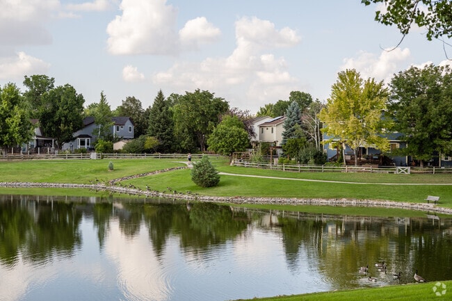 Some lucky homes in Westlake Village sit along the Trails Park pond.