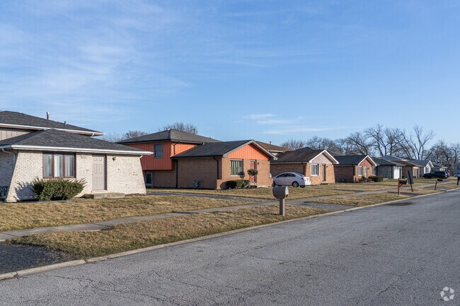 Homes are typically single story with connected garages in Dixmoor.