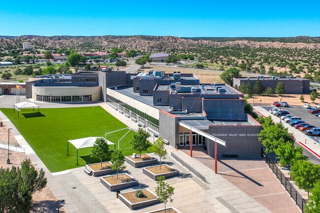 Students can attend Pojoaque Valley High which earned a C rating from Niche.