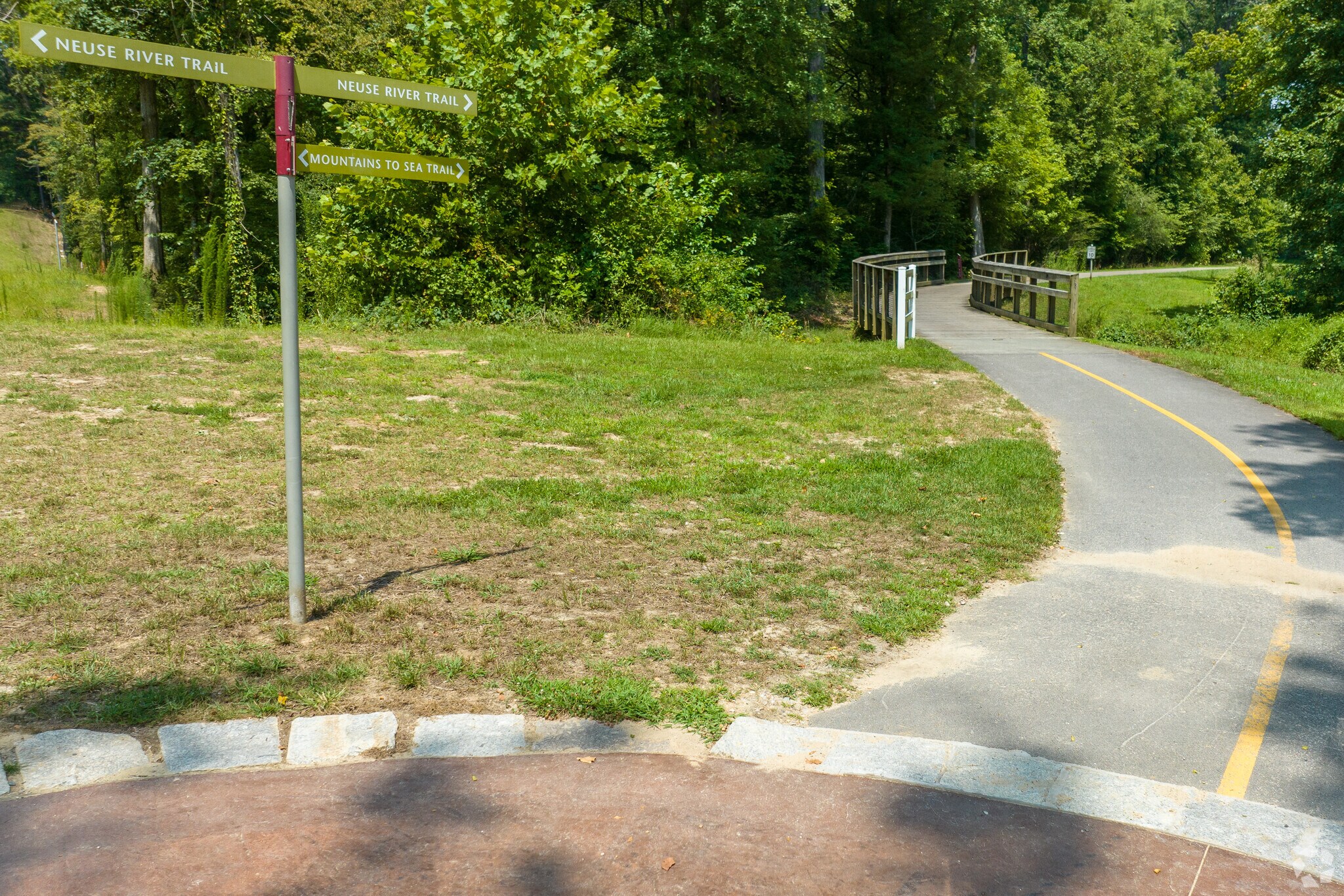 The Neuse River Greenway Trail follows the Neuse River for over 35 miles.