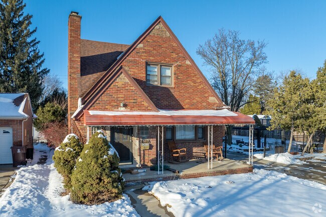 Residents of Center Line take pride in their Tudor homes and yards year round.