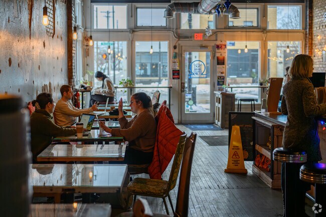 While in Moores Park, take a quick drive to REO Town for coffee at Blue Owl Coffee Co.