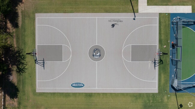 The basketball court is a way for students to exercise and have home games at Star Spencer.