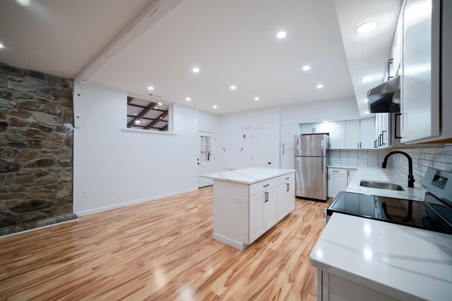 Living, dining, kitchen