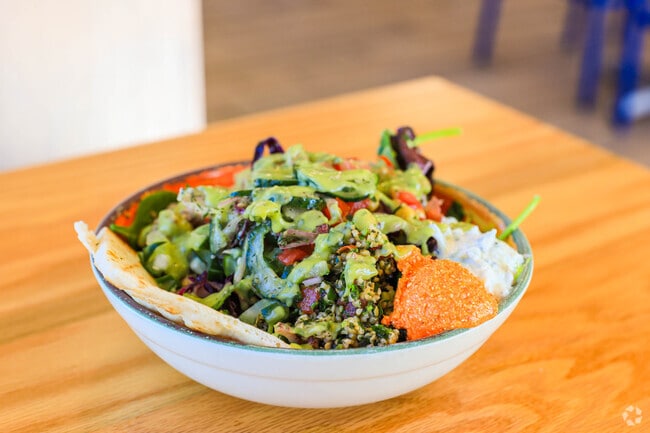 Enjoy a healthy Mediterranean bowl at Kairos in Northwest Columbia.