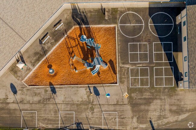 View of playground from above.