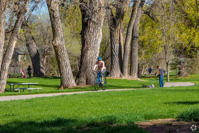 Run, walk or cycle along the Ralston Creek Trail at Oak Park, Arvada.