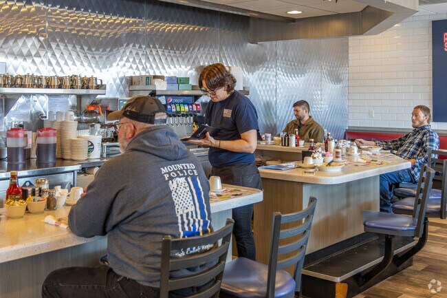 The classic counter at Round the Clock Diner is always open in Devers.