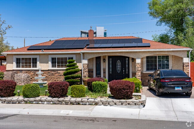 The Wells Avenue neighborhood gets plenty of sunshine, making solar panels a common home feature.